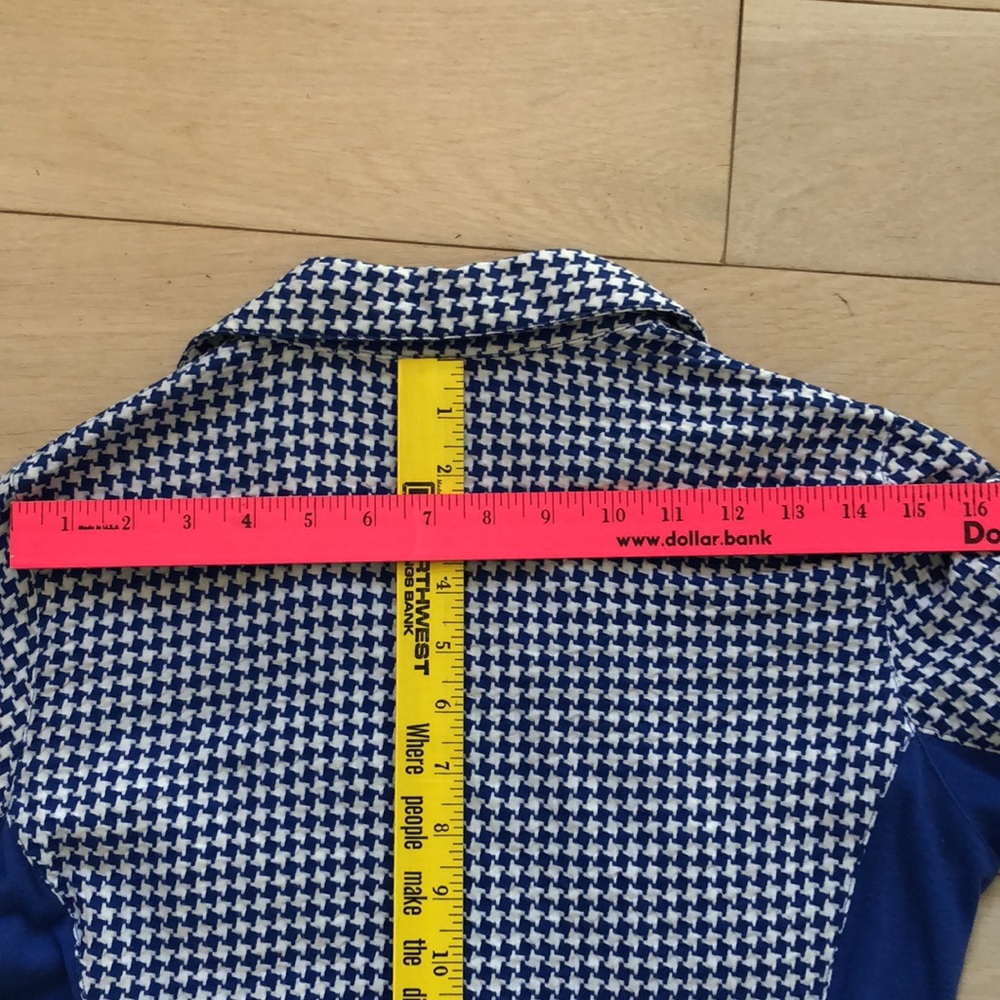 Blue & white check button-down shirt, M - Picture 3 of 15